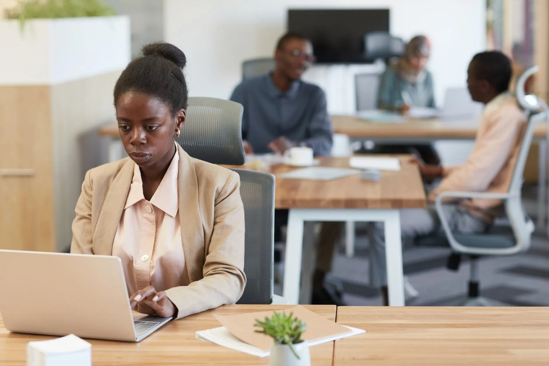 Focused work at a warm desk
